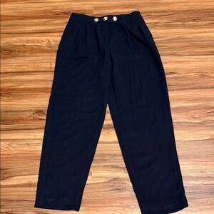 Zara Men's Dark Pants with Button Accents